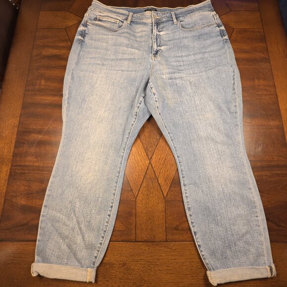 JUDY BLUE LOS ANGLES PLUS SIZE DENIM JEAN BOYFRIEND FIT HIGH RISE STRETCH - Picture 5 of 5